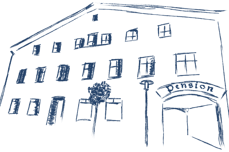 Zeichnung Frontansicht Stadtplatz23, Bogen